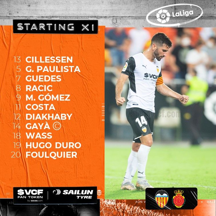  Once titular del Valencia CF