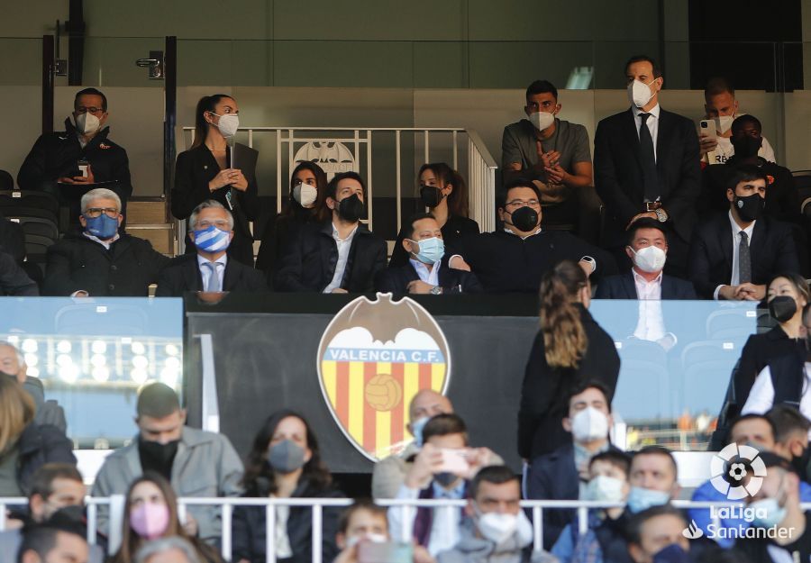  Palco de Mestalla durante el Valencia-Espanyol.