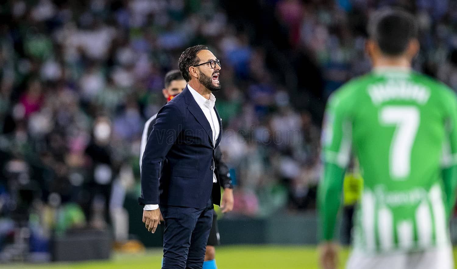  Bordalás en el Real Betis - Valencia CF (Fotos: Valencia CF).