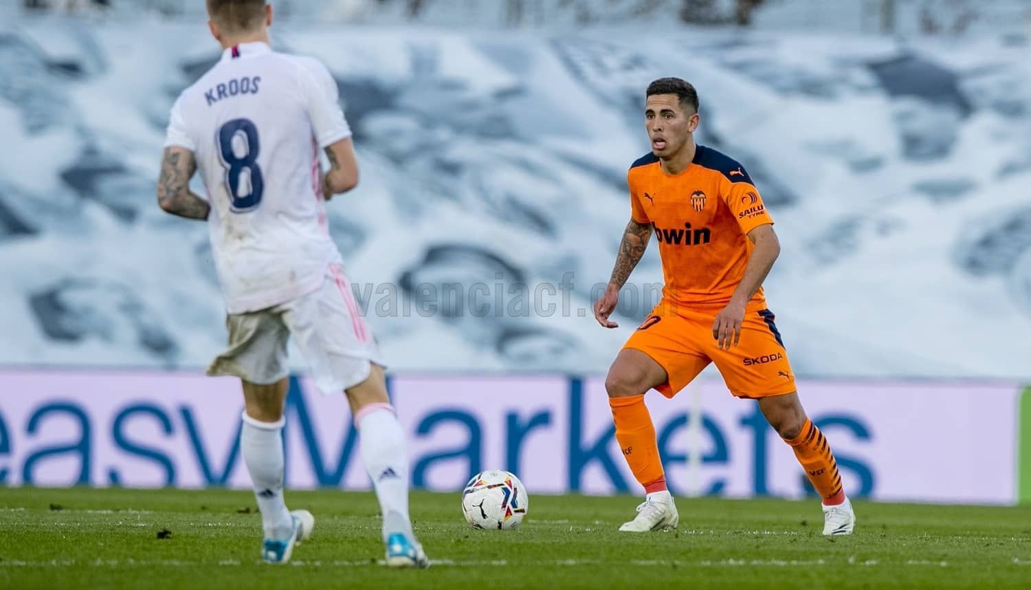  Christian Oliva en el Real Madrid-Valencia CF