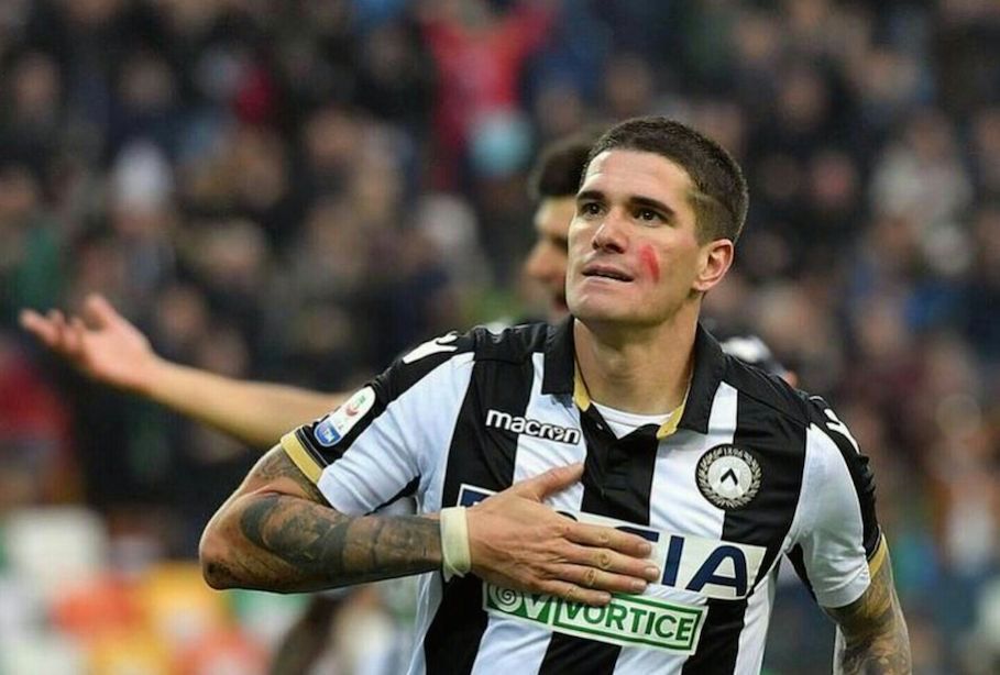 Rodrigo de Paul celebra su gol ante la Roma.