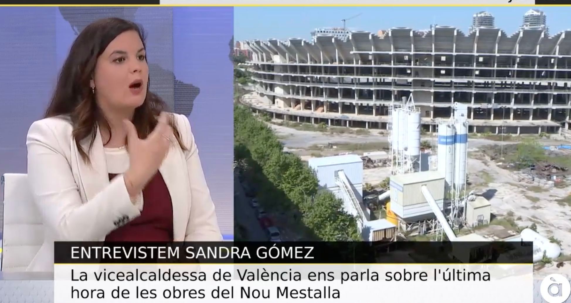 Sandra Gómez en Àpunt habla del Nuevo Estadio