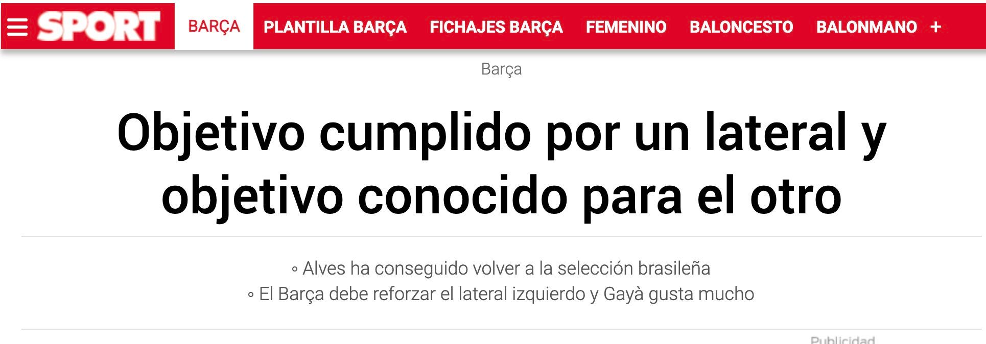 Sport vuelve a señalar a Gayà