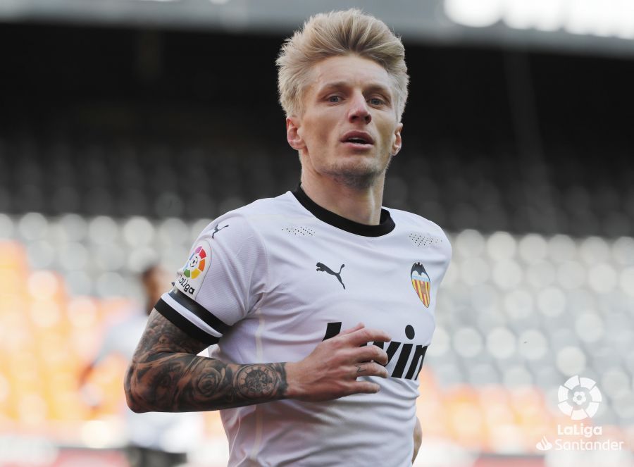 Wass, tras su gol al Granada.