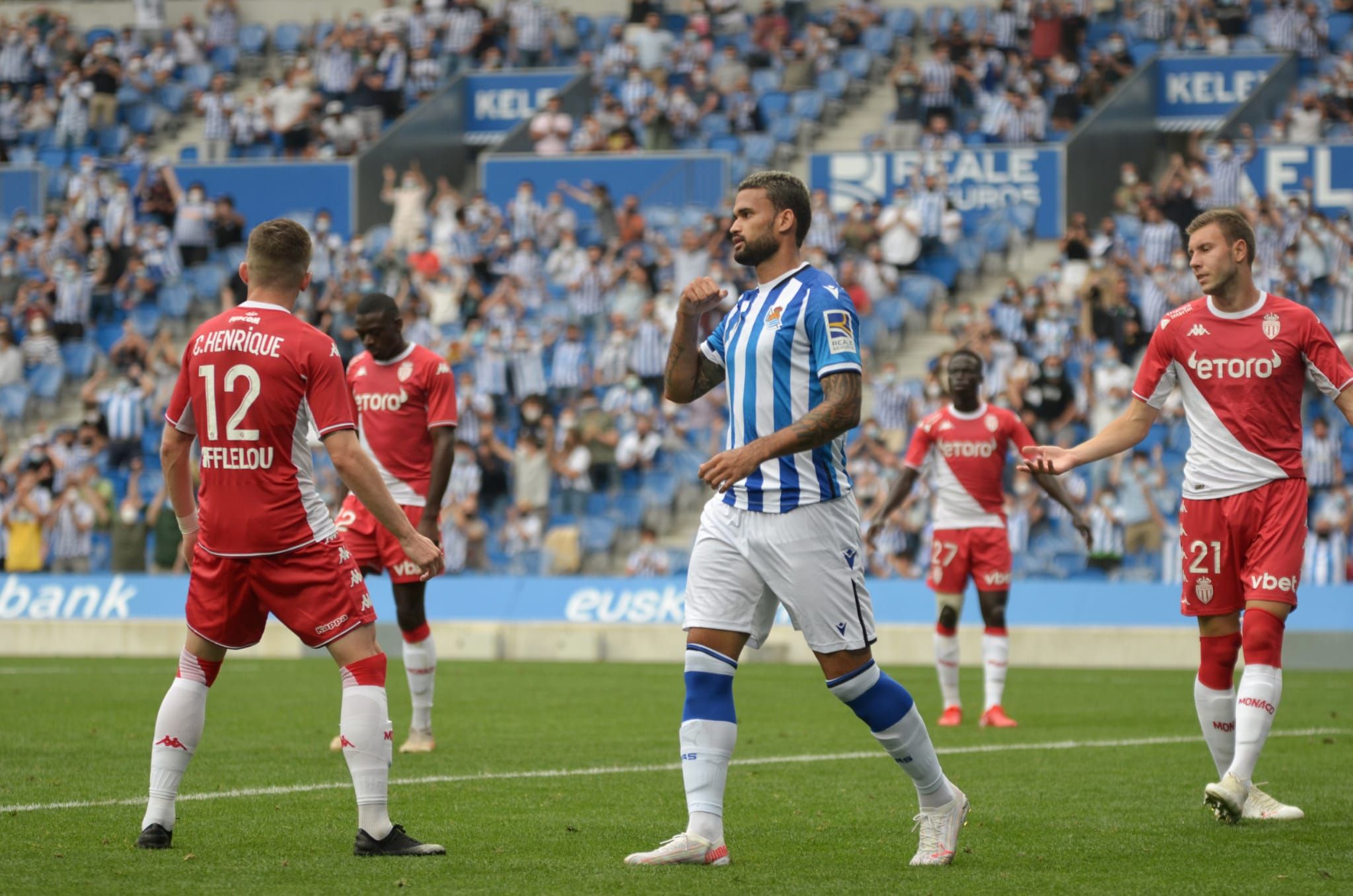  Willian José anotó el 2-1 para la Real ante el Mónaco.