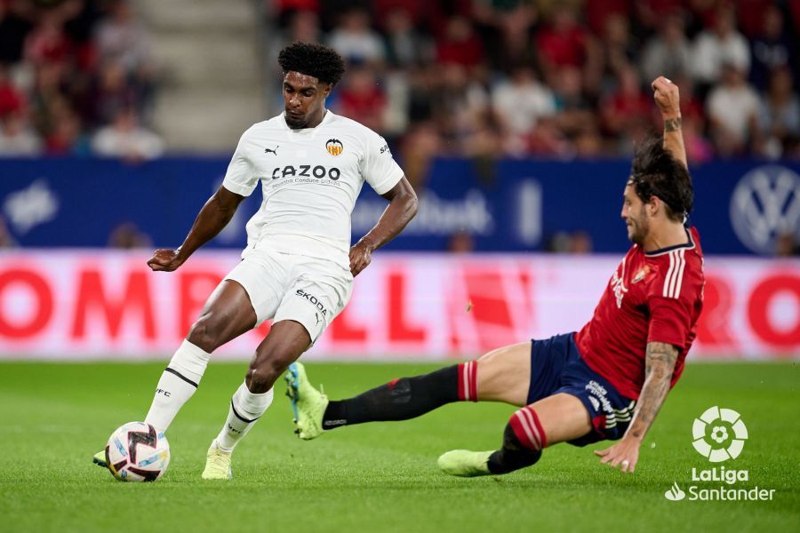 Thierry, en el Osasuna-Valencia.