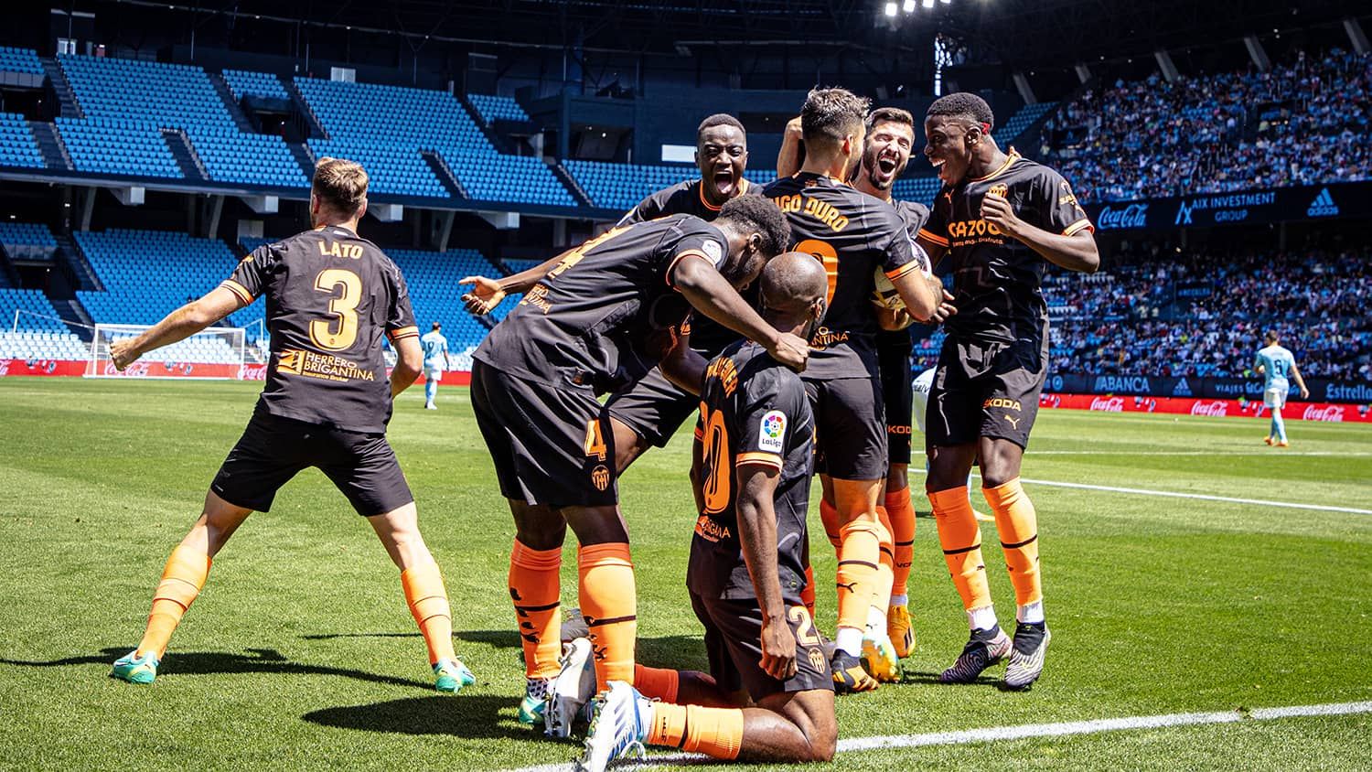 Alegría del Valencia CF en Vigo