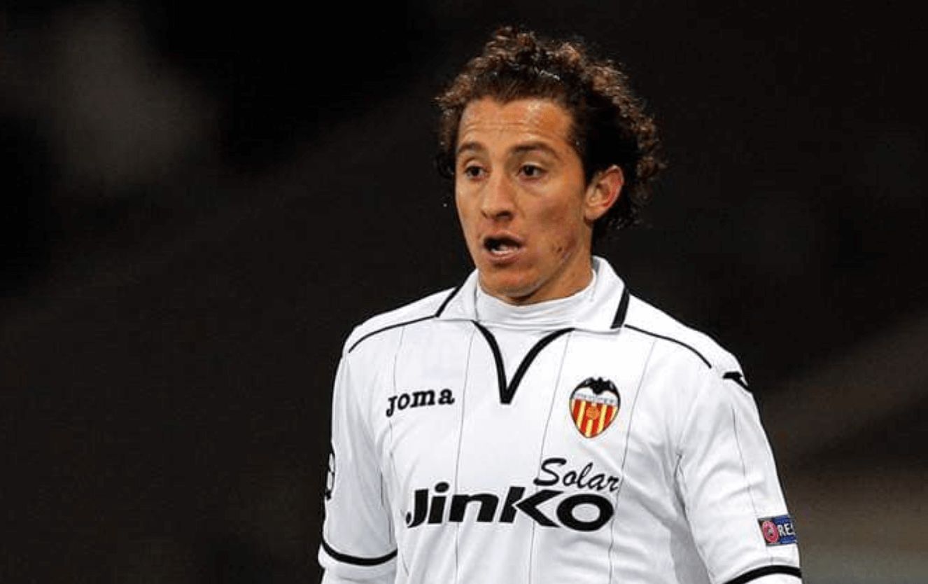  Andrés Guardado, jugador de México que defendió los colores del Valencia CF