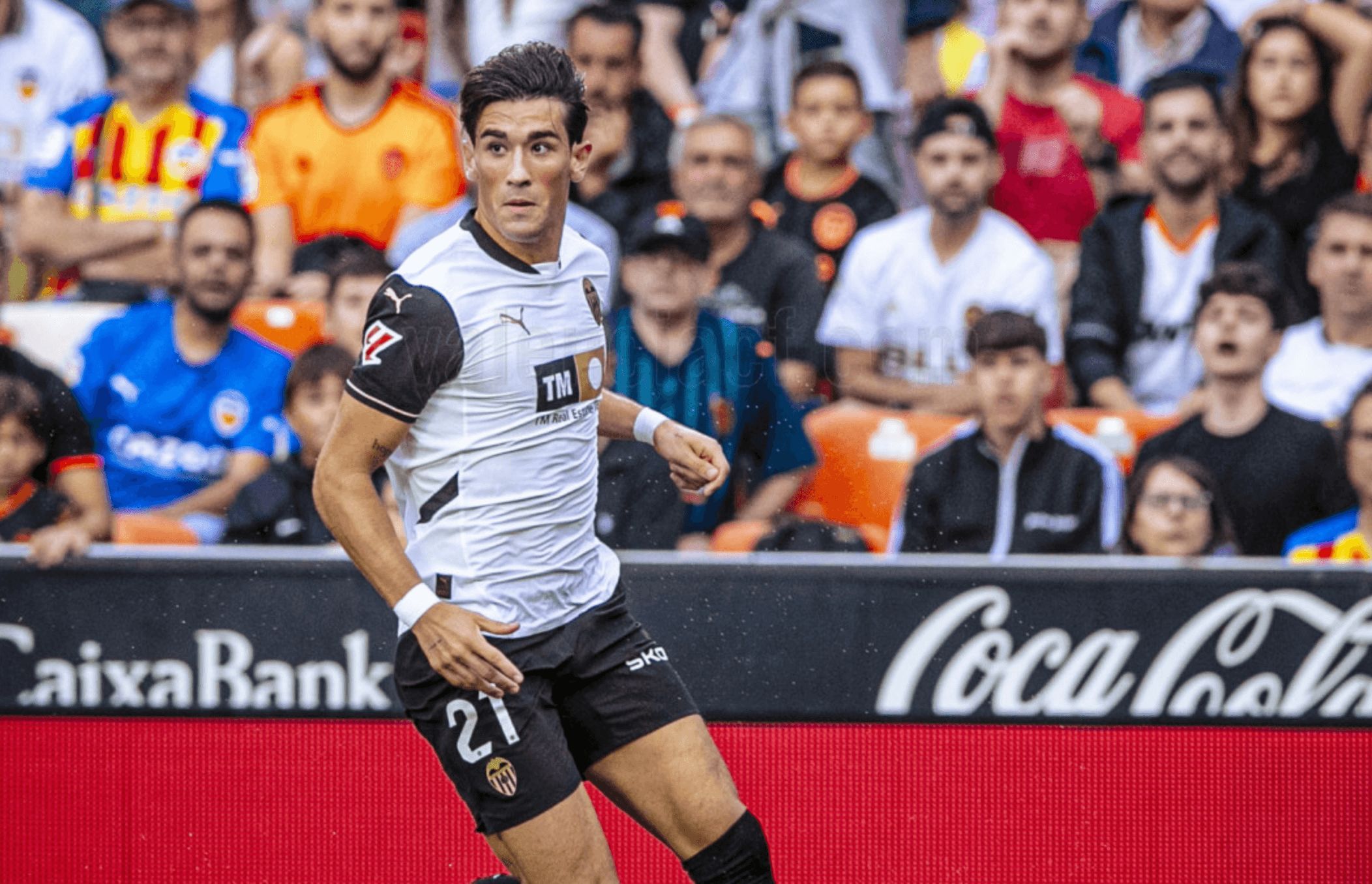 Jesús Vázquez, ante el Girona FC.