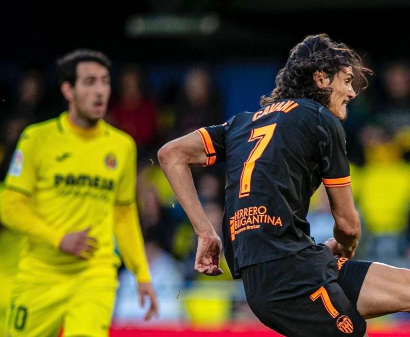  Cavani marca ante el Villarreal