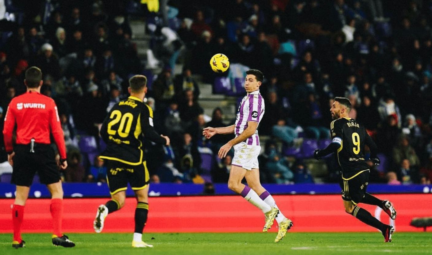  César Tárrega, con el Real Valladolid.