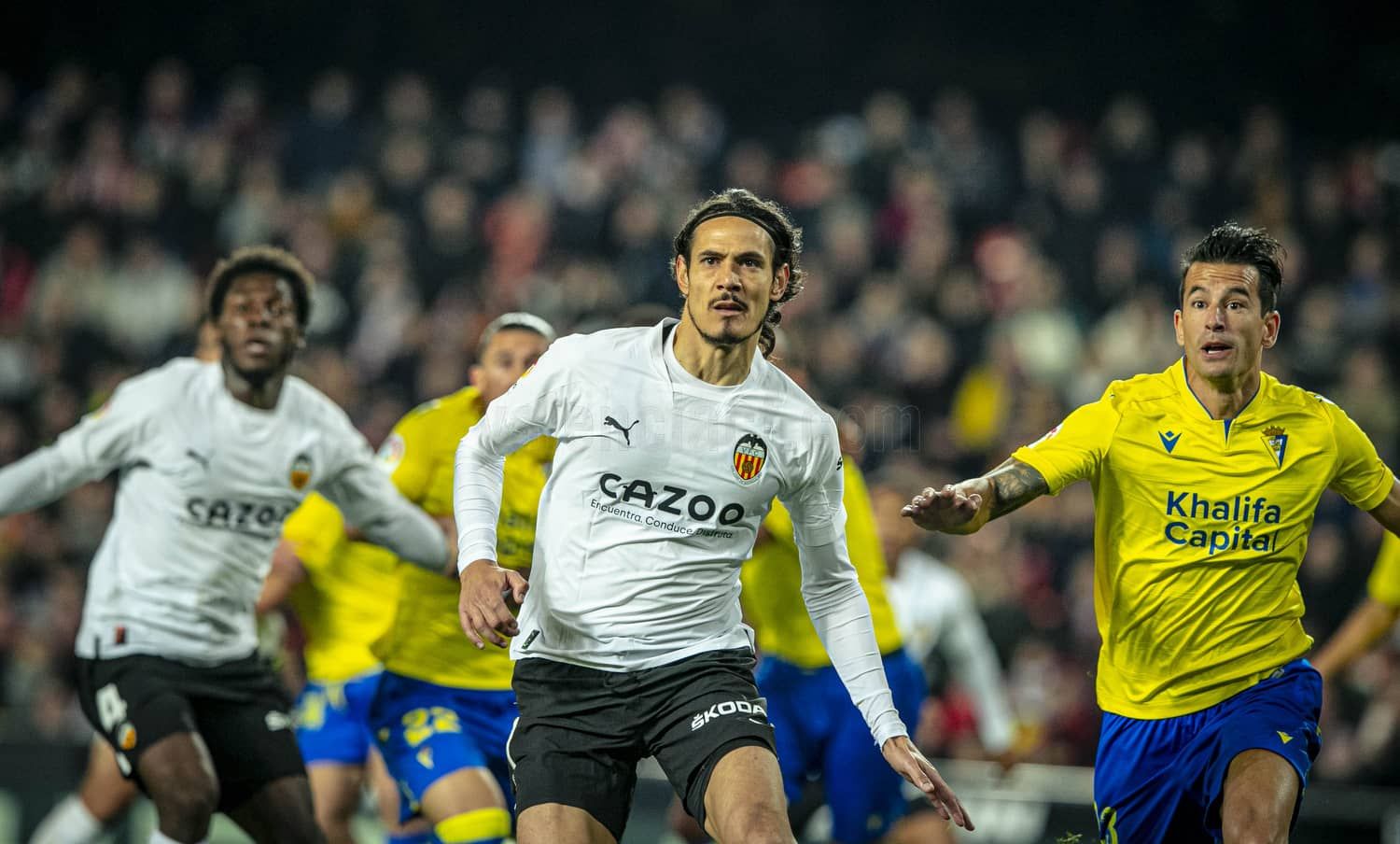  Edinson Cavani, en el Valencia CF - Cádiz CF.