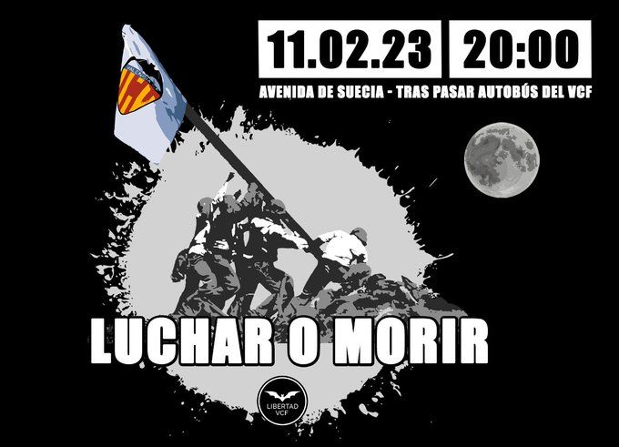  El cartel de Liertad VCF para la manifestación del 11 de febrero.