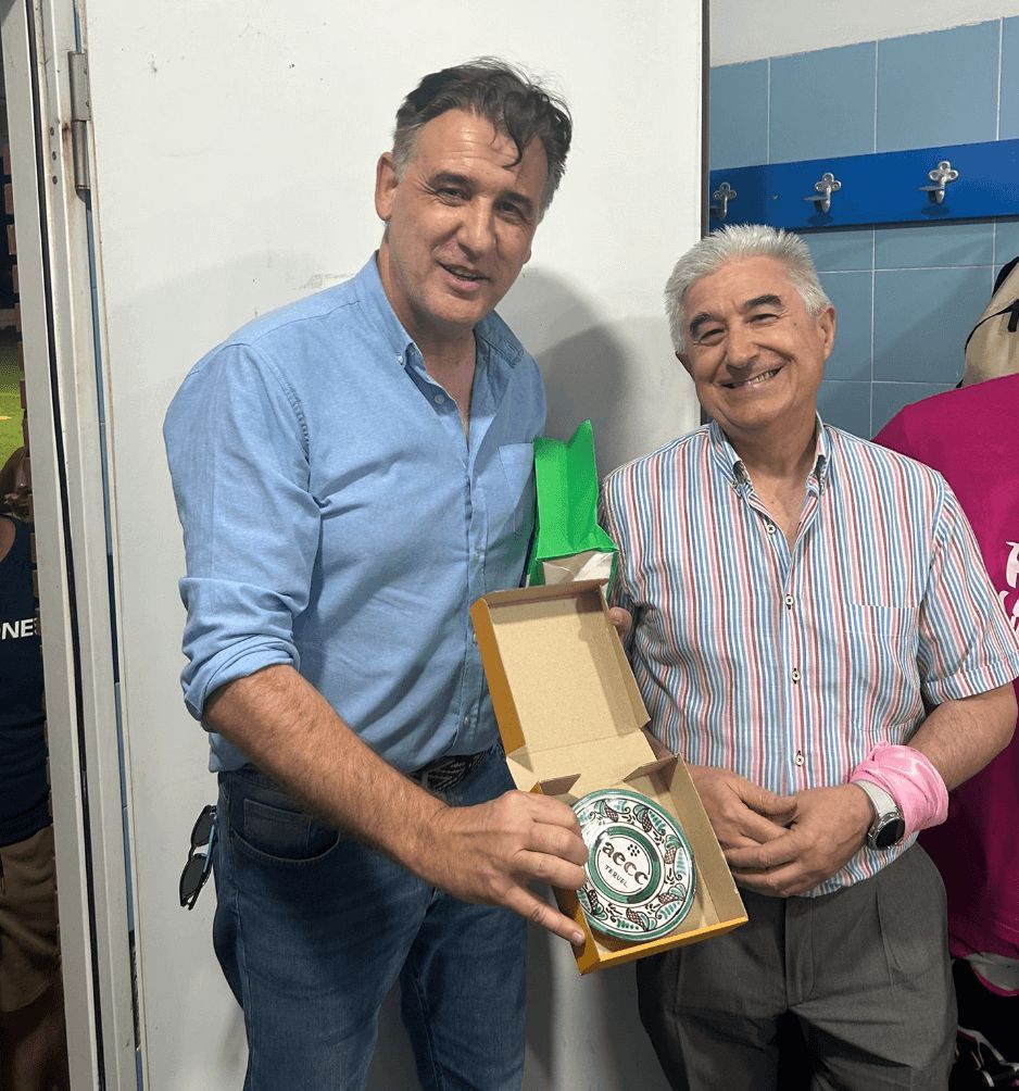  El alcalde de Utrillas con el presidente de la AECC de Teruel