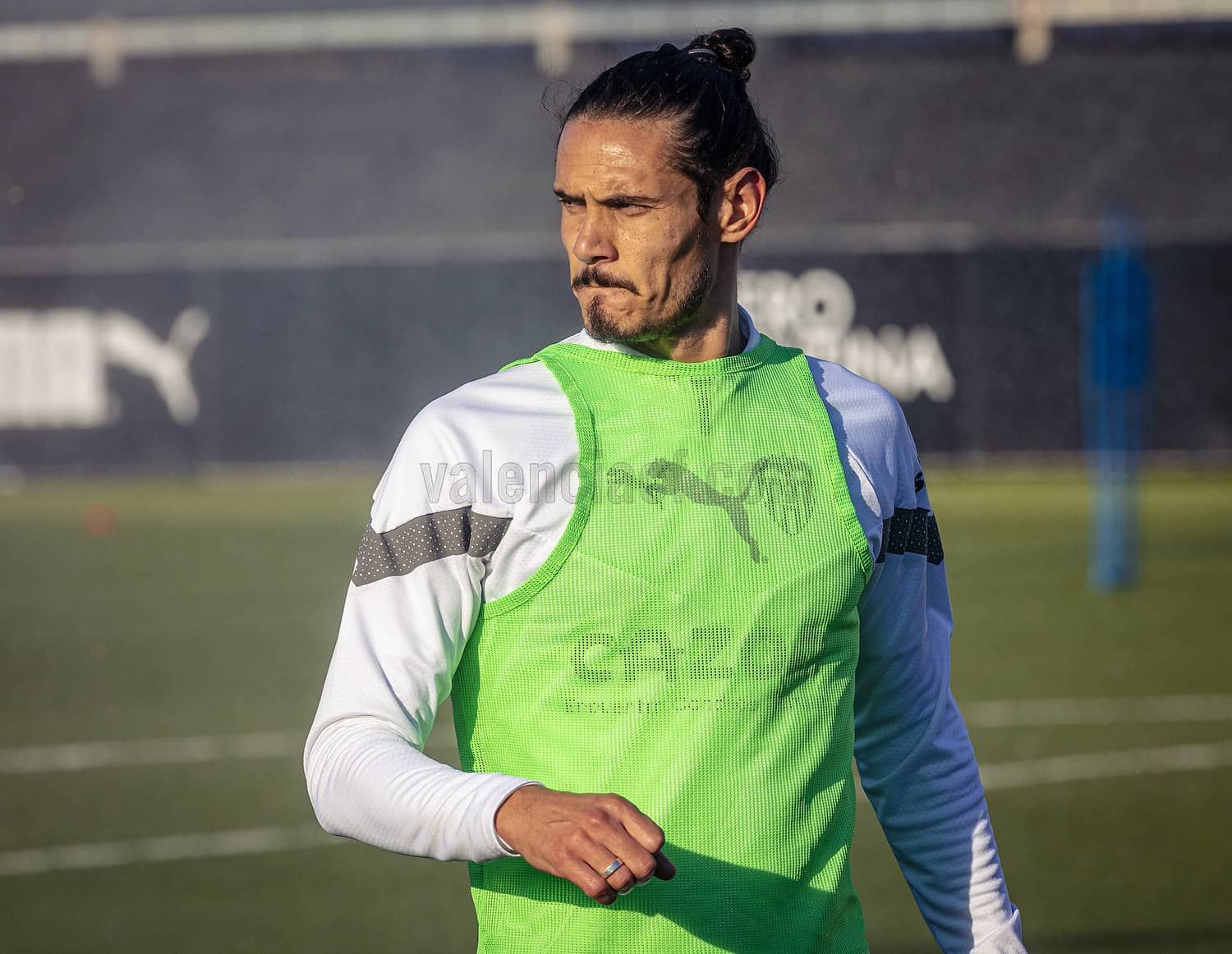 Edinson Cavani, baja en la convocatoria del Valencia CF.