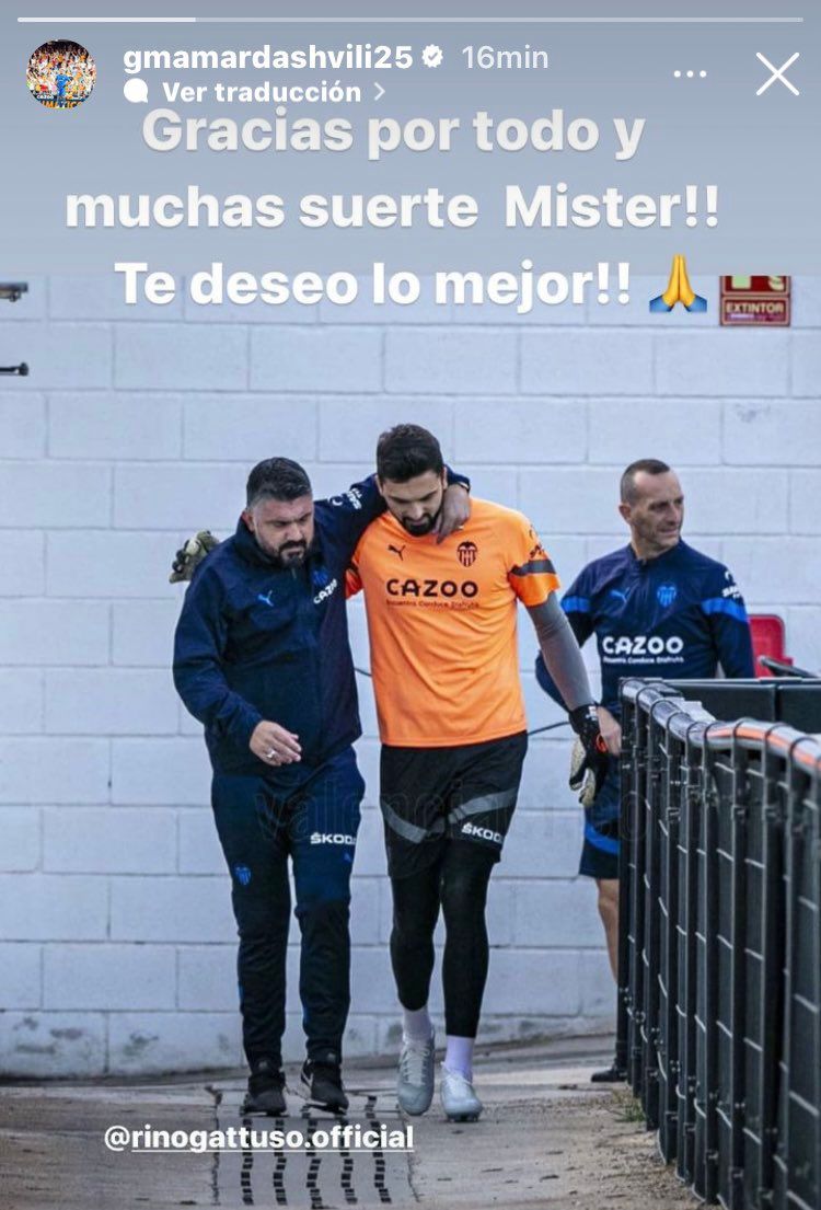 Giorgi se despide de Gattuso