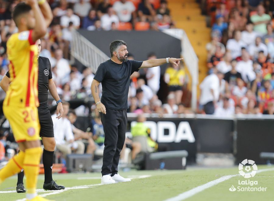 Gattuso ante el Girona en Mestalla..