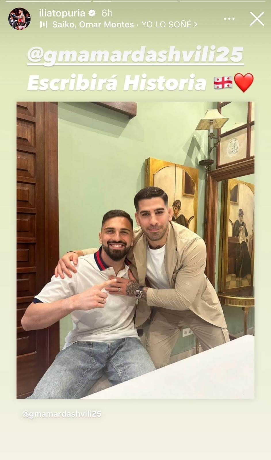  Giorgi Mamardashvili e Ilia Topuria juntos