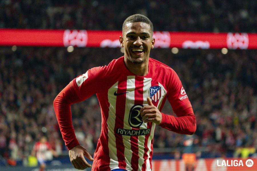  Samuel Lino fue uno de los goleadores del Atlético de Madrid ante el Valencia en el Metropolitano.