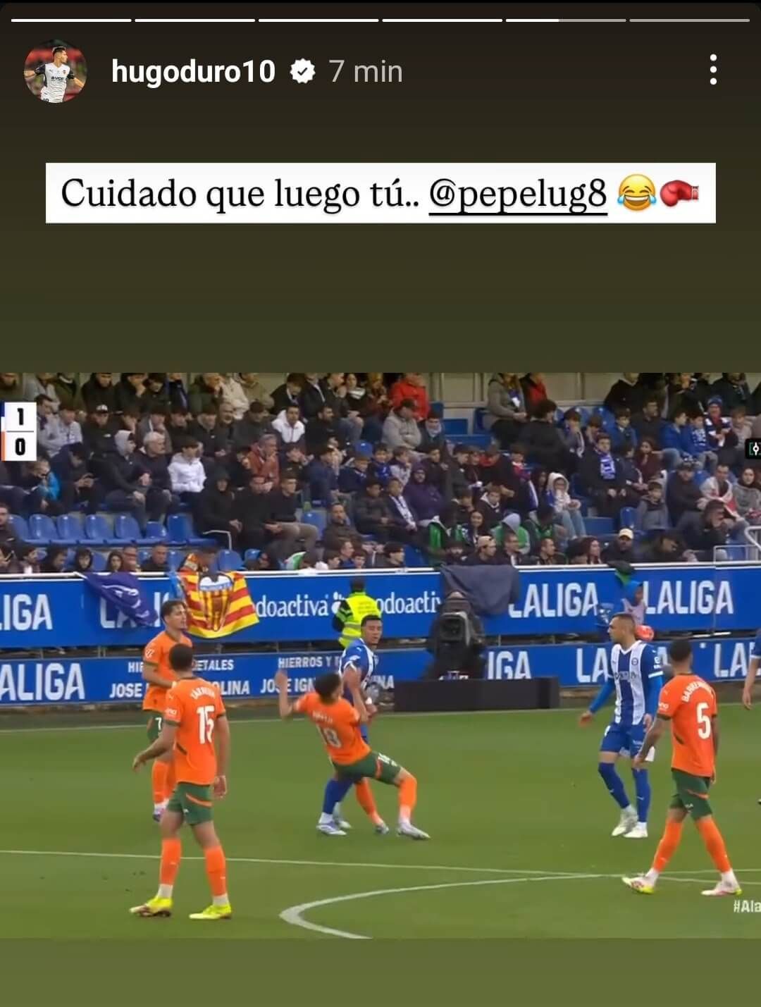 Hugo Duro pide agresión sobre Pepelu