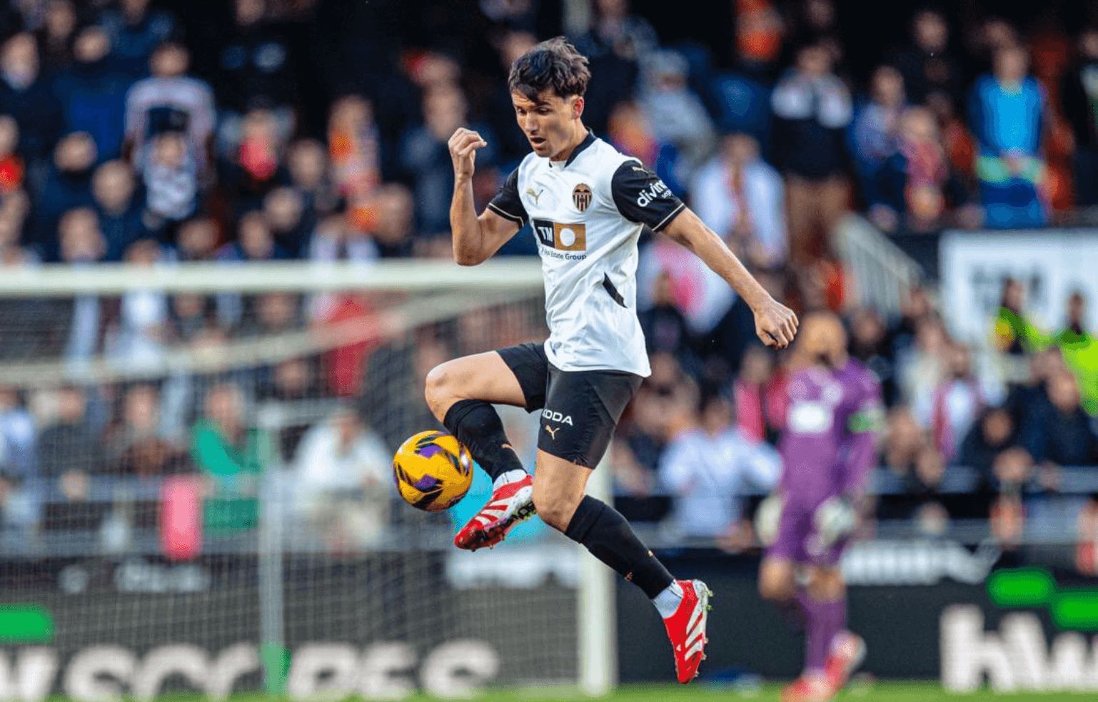  Hugo Guillamón esta temporada en Mestalla