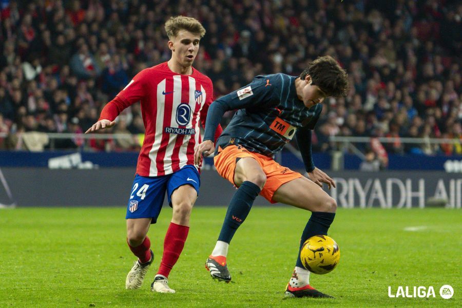 Javi Guerra, ante el Atlético.