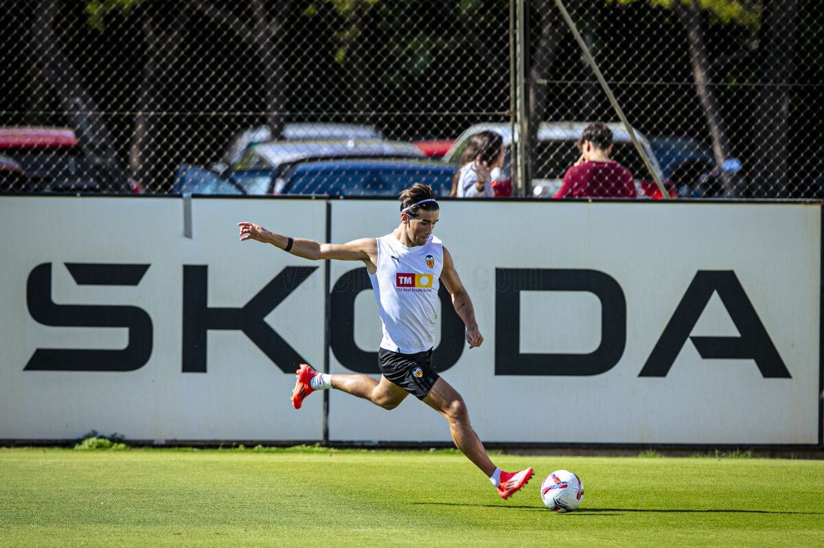  Jesús Vázquez, en el entrenamiento del domingo.