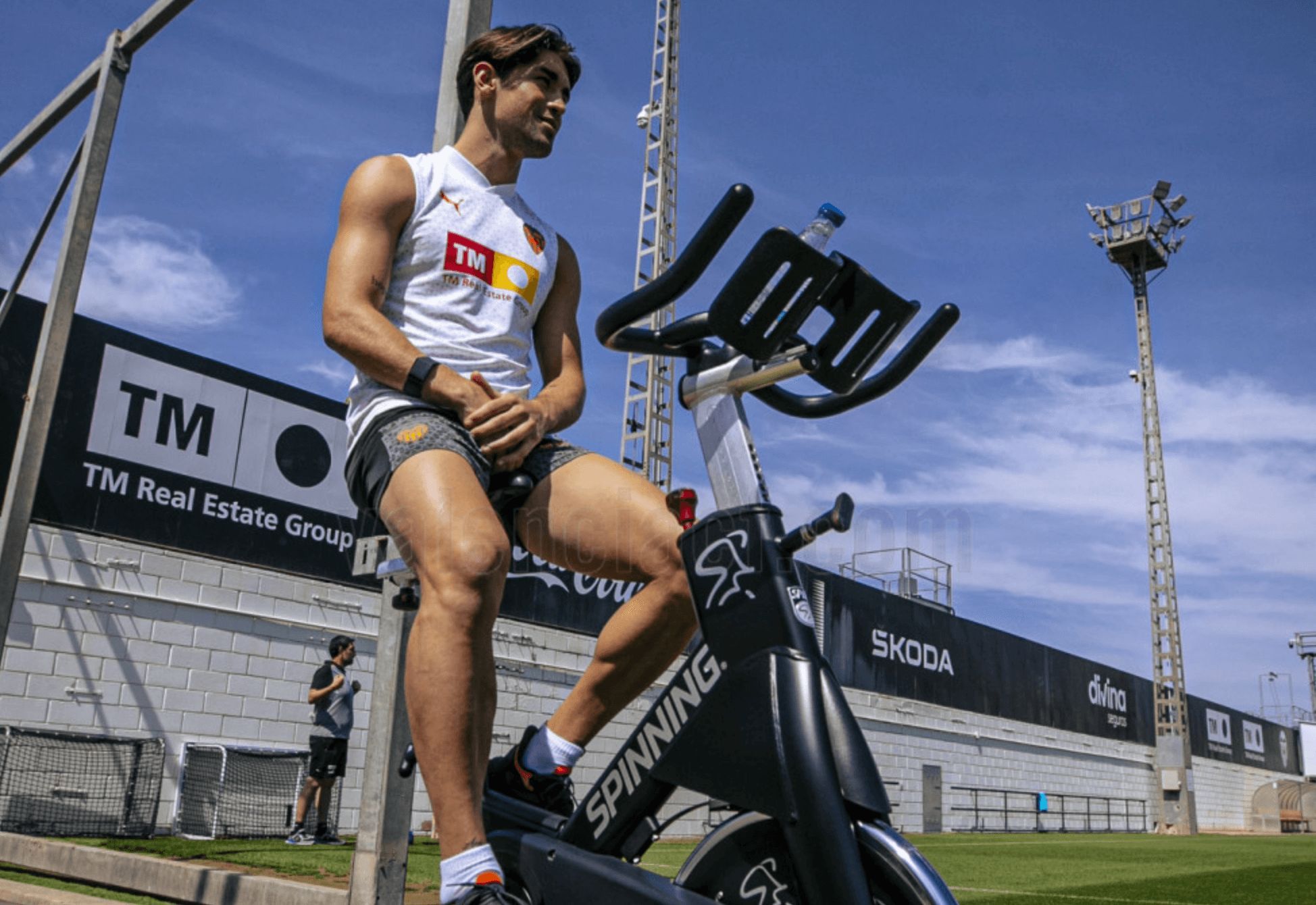  Jesús Vázquez hizo bici estática el lunes.
