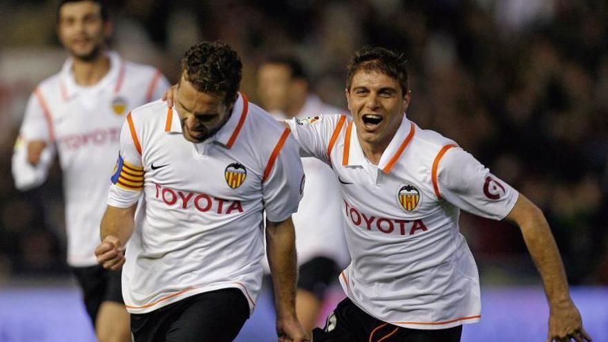  Joaquín y Baraja en su época como valencianistas. (Foto; EFE)