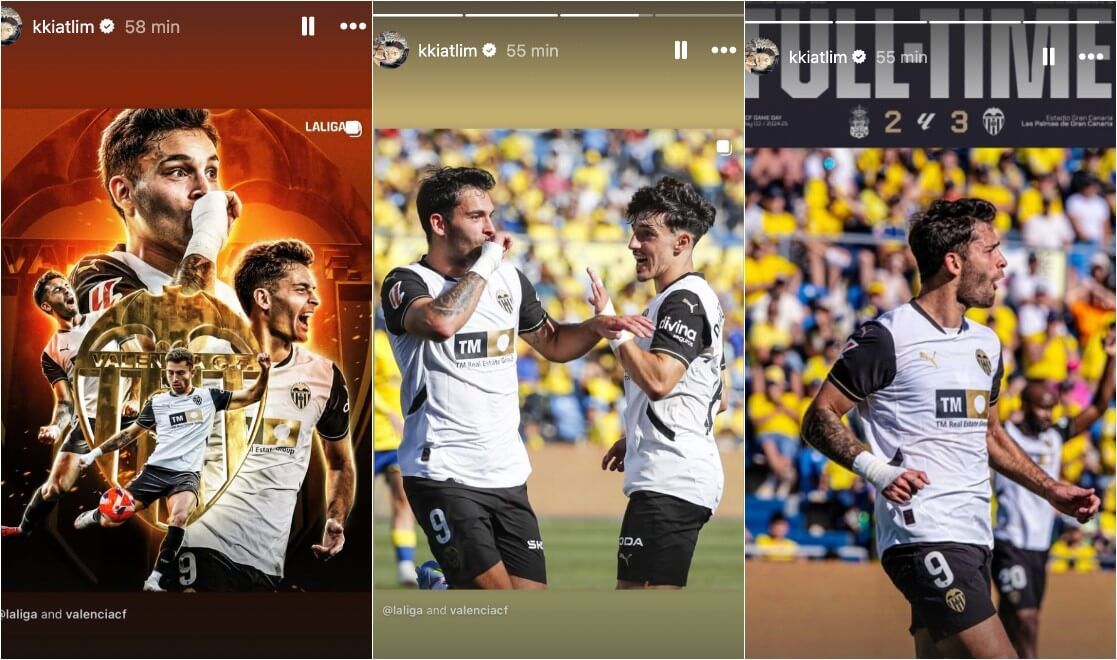  Kiat Lim celebra el triunfo del Valencia CF