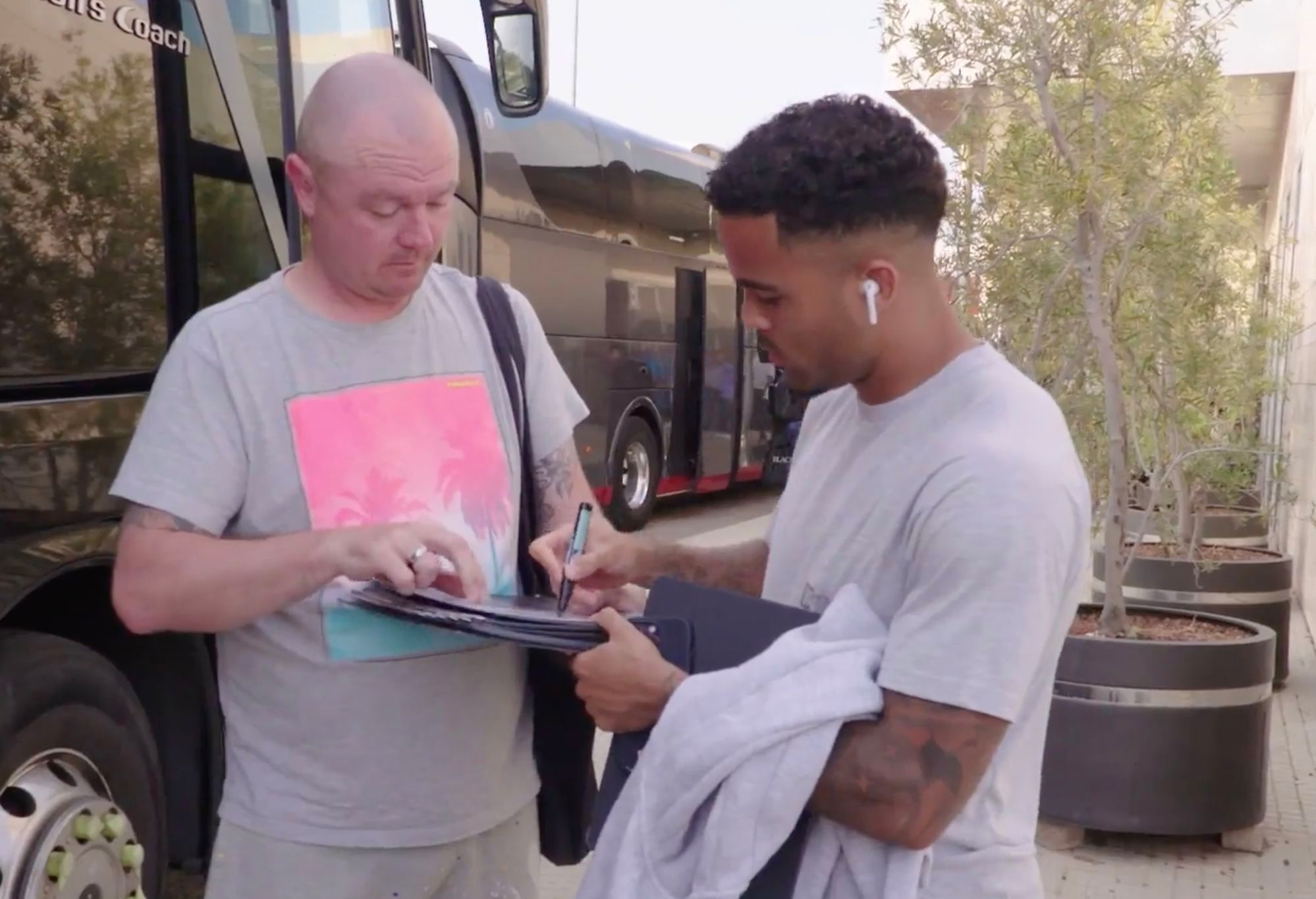 Kluivert a su llegada a Mallorca