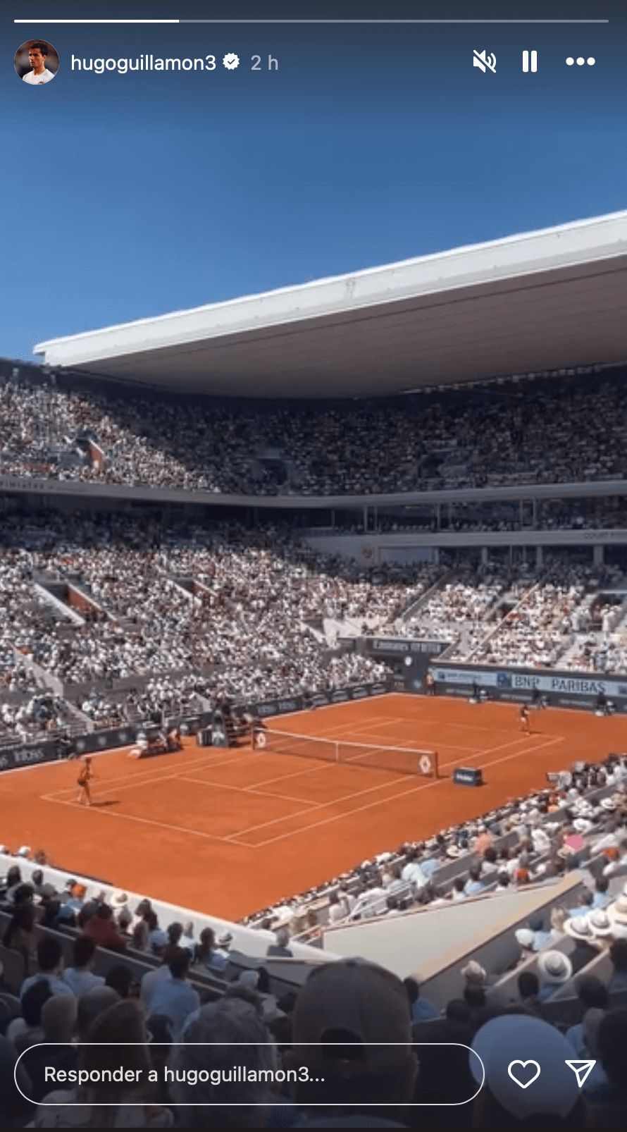  La historia de Instagram de Hugo Guillamón.