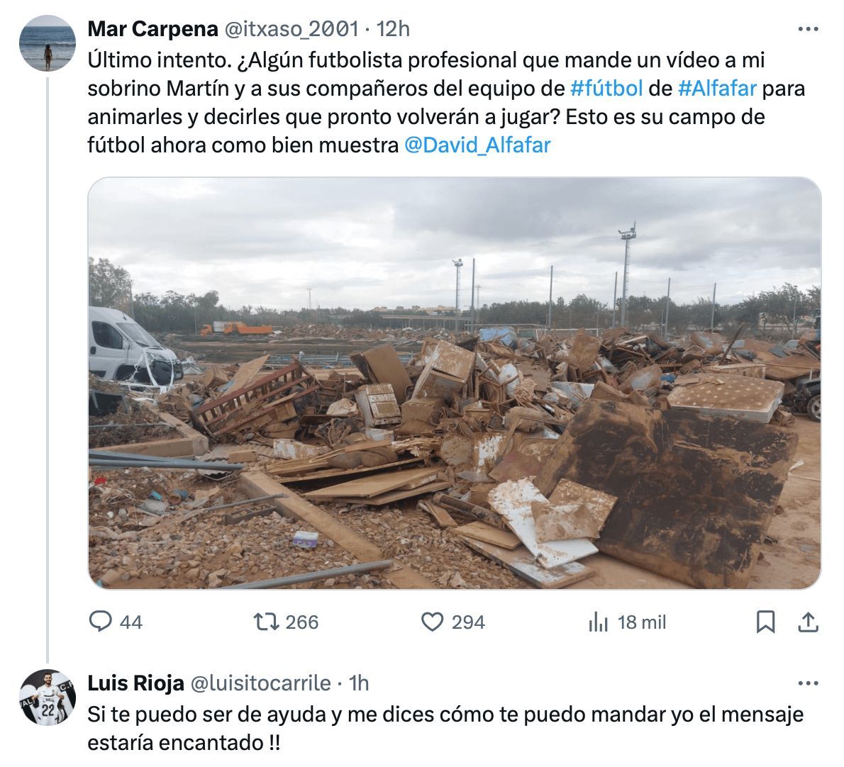  La respuesta de Luis Rioja.