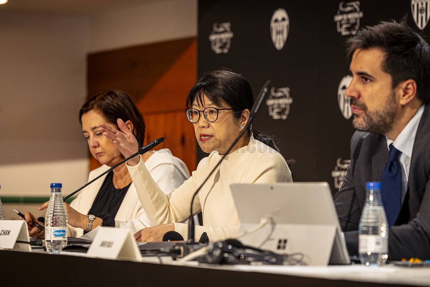  Layhoon Chan, Javier Solís e Inma Ibáñez en rueda de prensa
