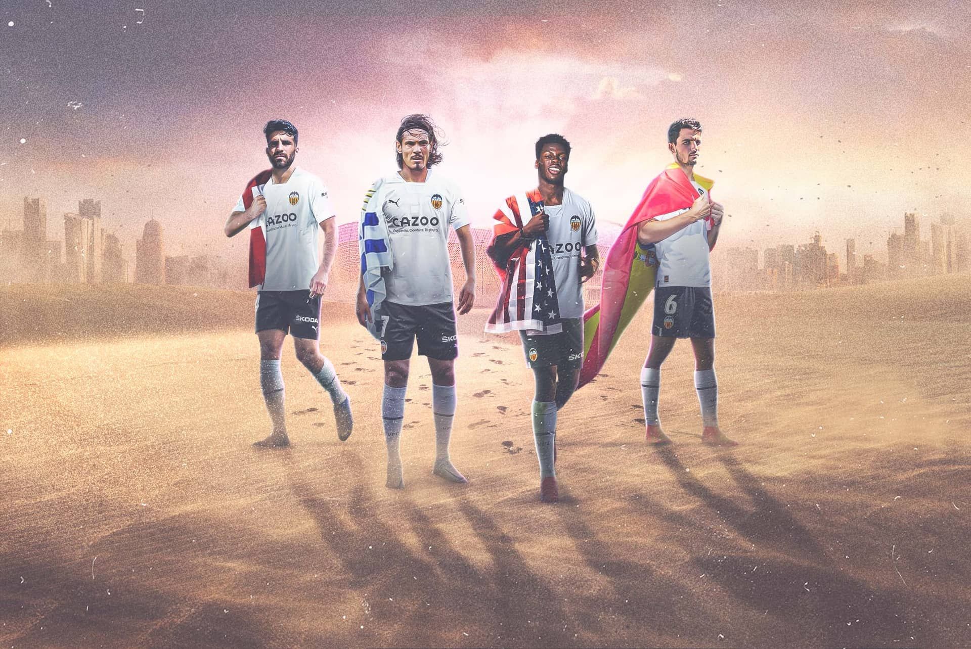  Los cuatro valencianistas en Qatar