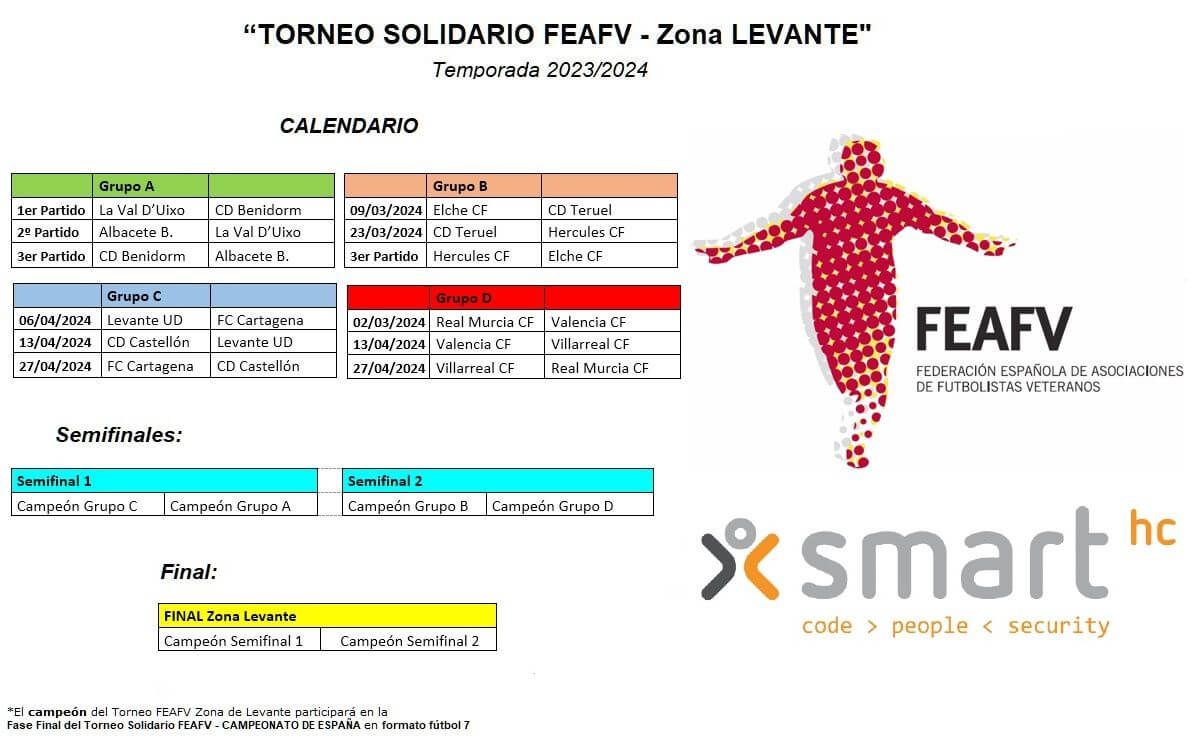  Calendario de la liga de veteranos