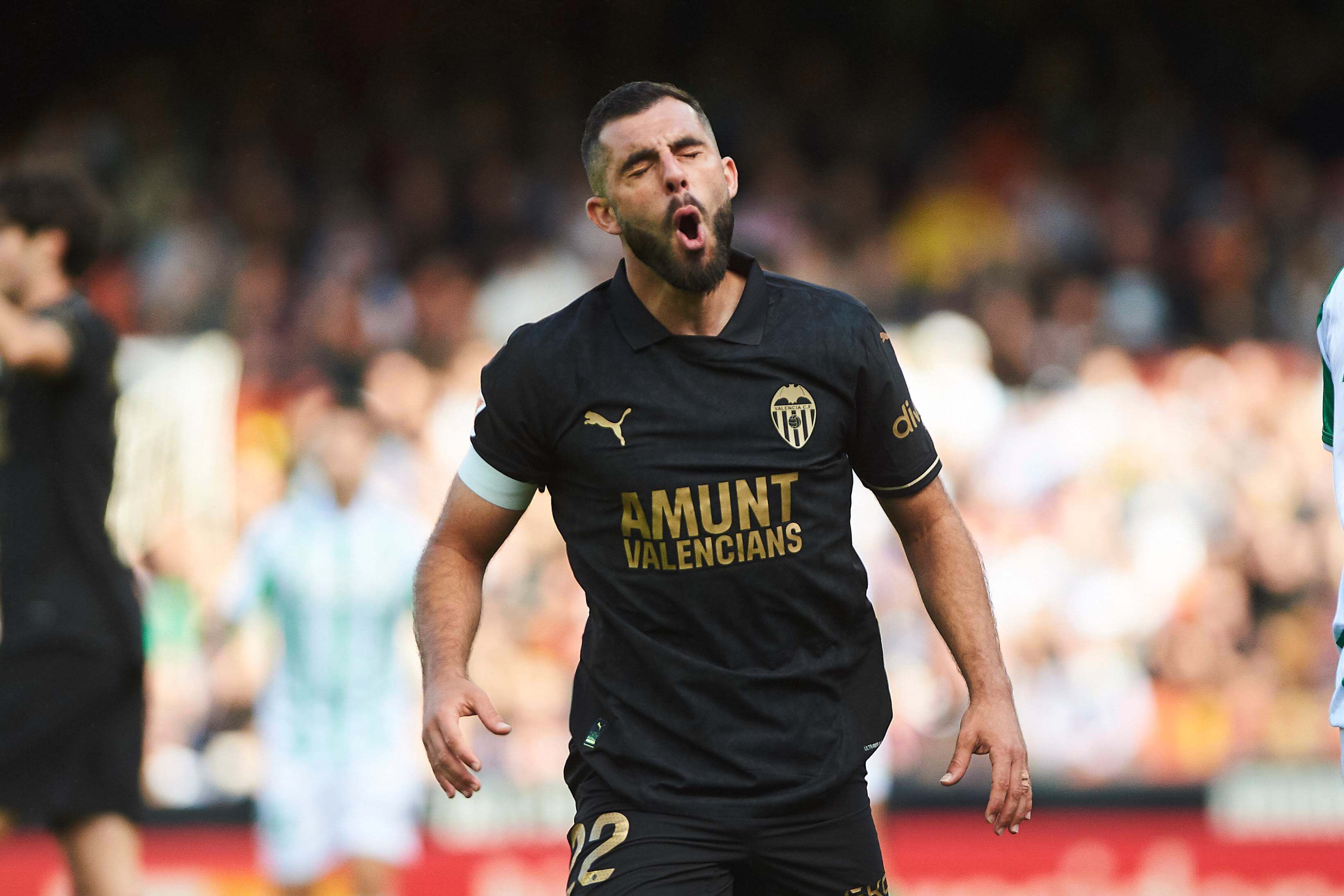  Luis Rioja, ante el Real Betis.