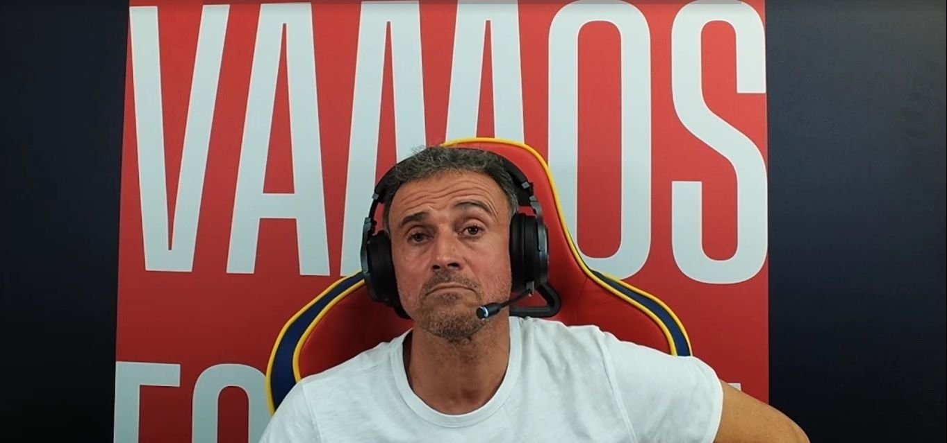  Luis Enrique, en su debut como streamer en Twitch.