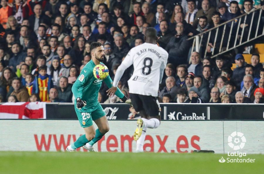  Mamardashvili, durante el Valencia-Cádiz.