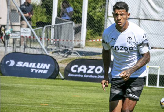  Marcos André, en un entrenamiento en Suiza.