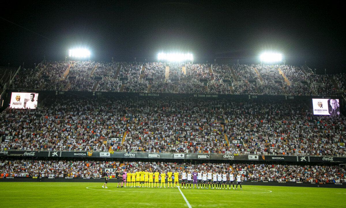  Mestalla, ante el Villarreal CF.