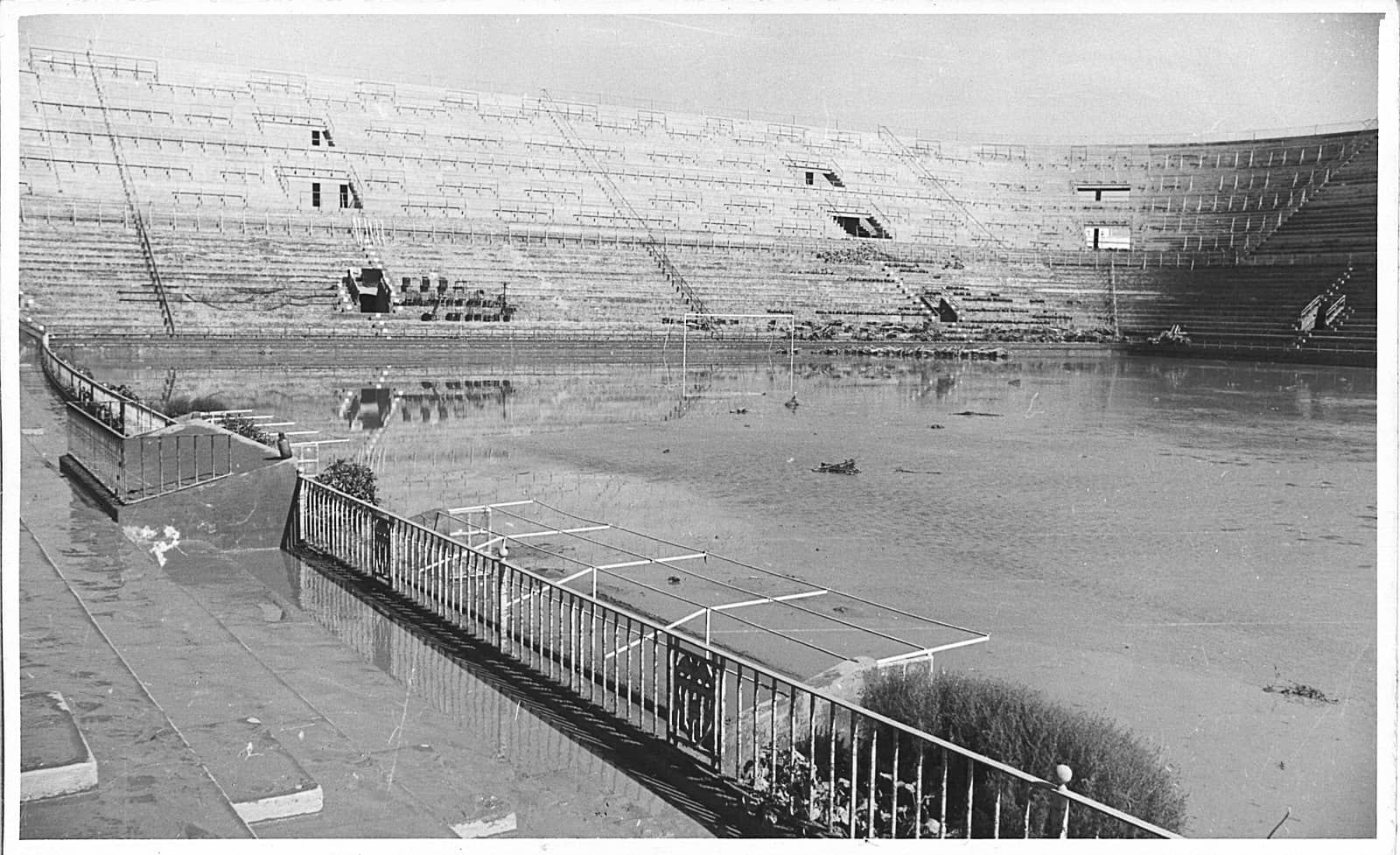 Mestalla durante la guerra y la riada