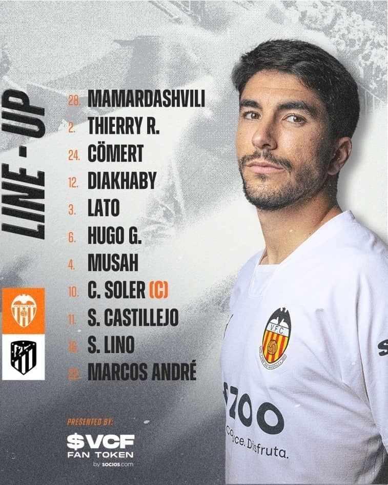  Once titular del Valencia CF