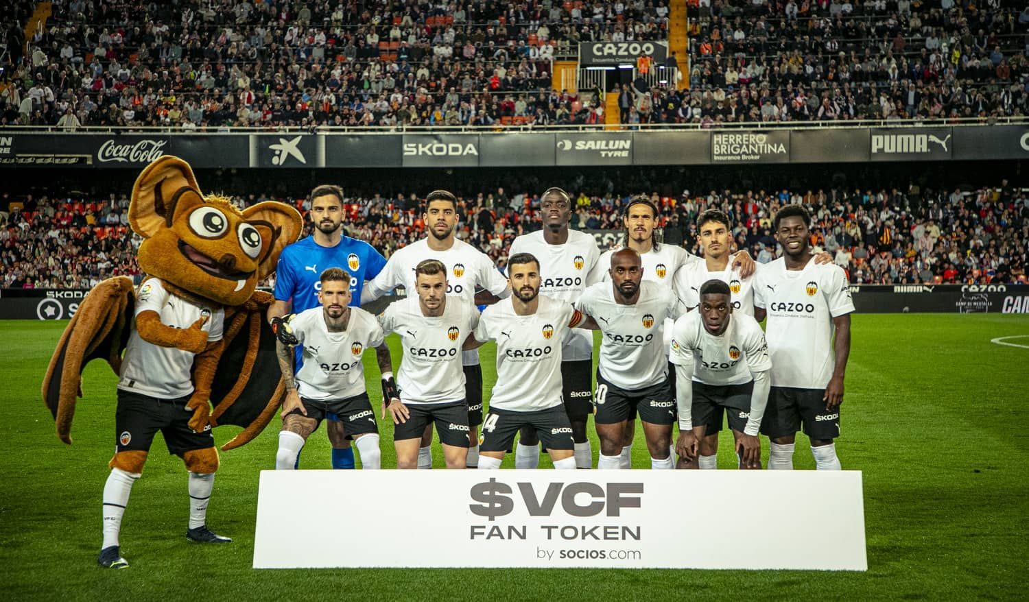 Once titular del Valencia CF