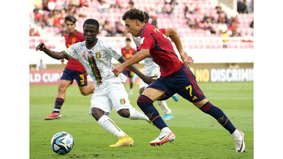  Pablo López, con España en el Mundial sub 17.