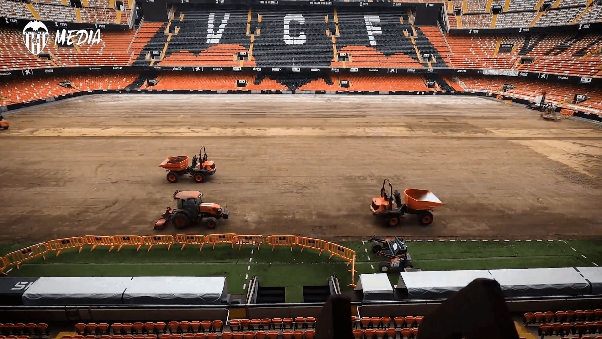  Renovación del césped de Mestalla este verano