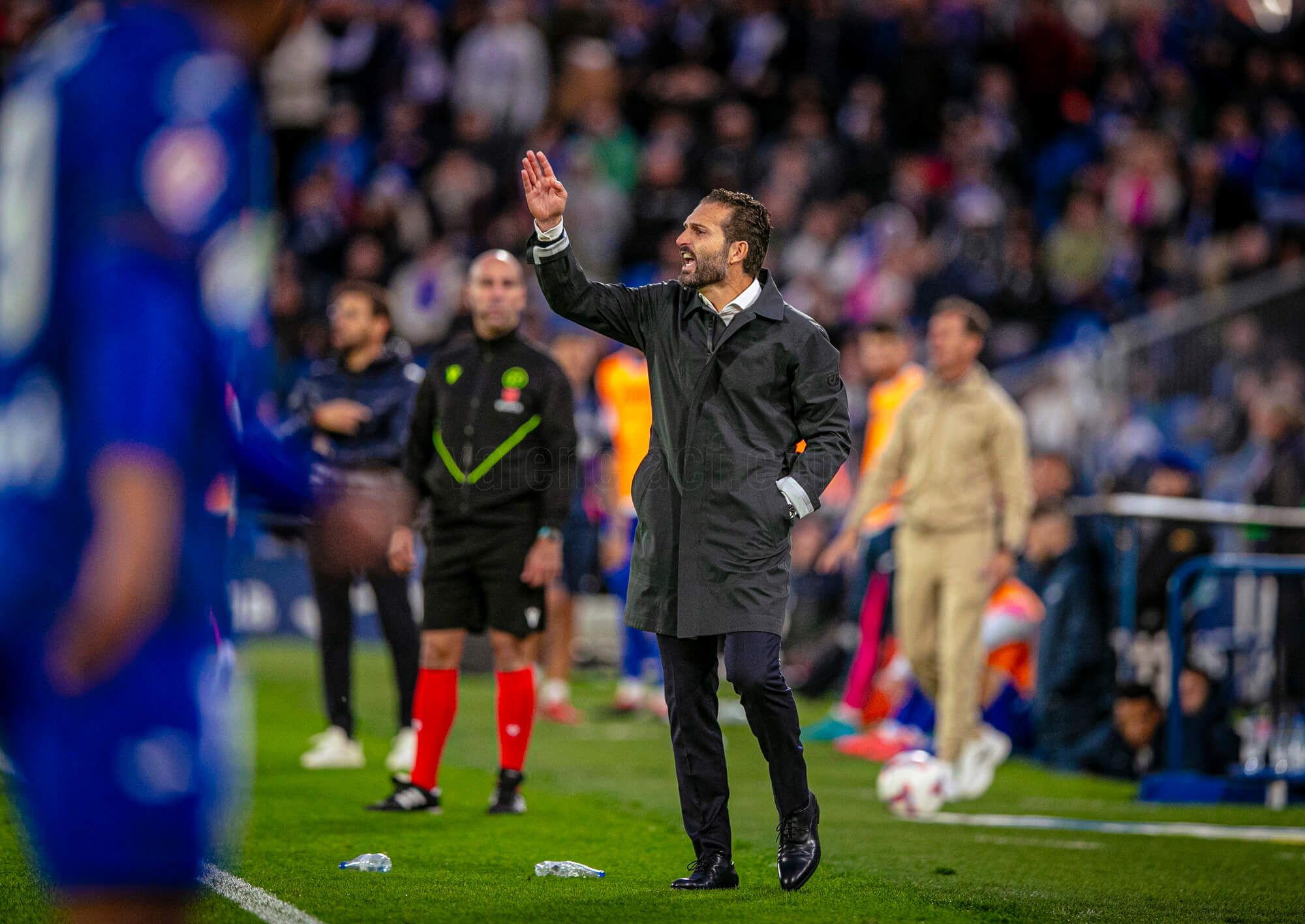 Rubén Baraja, ante el Getafe CF.