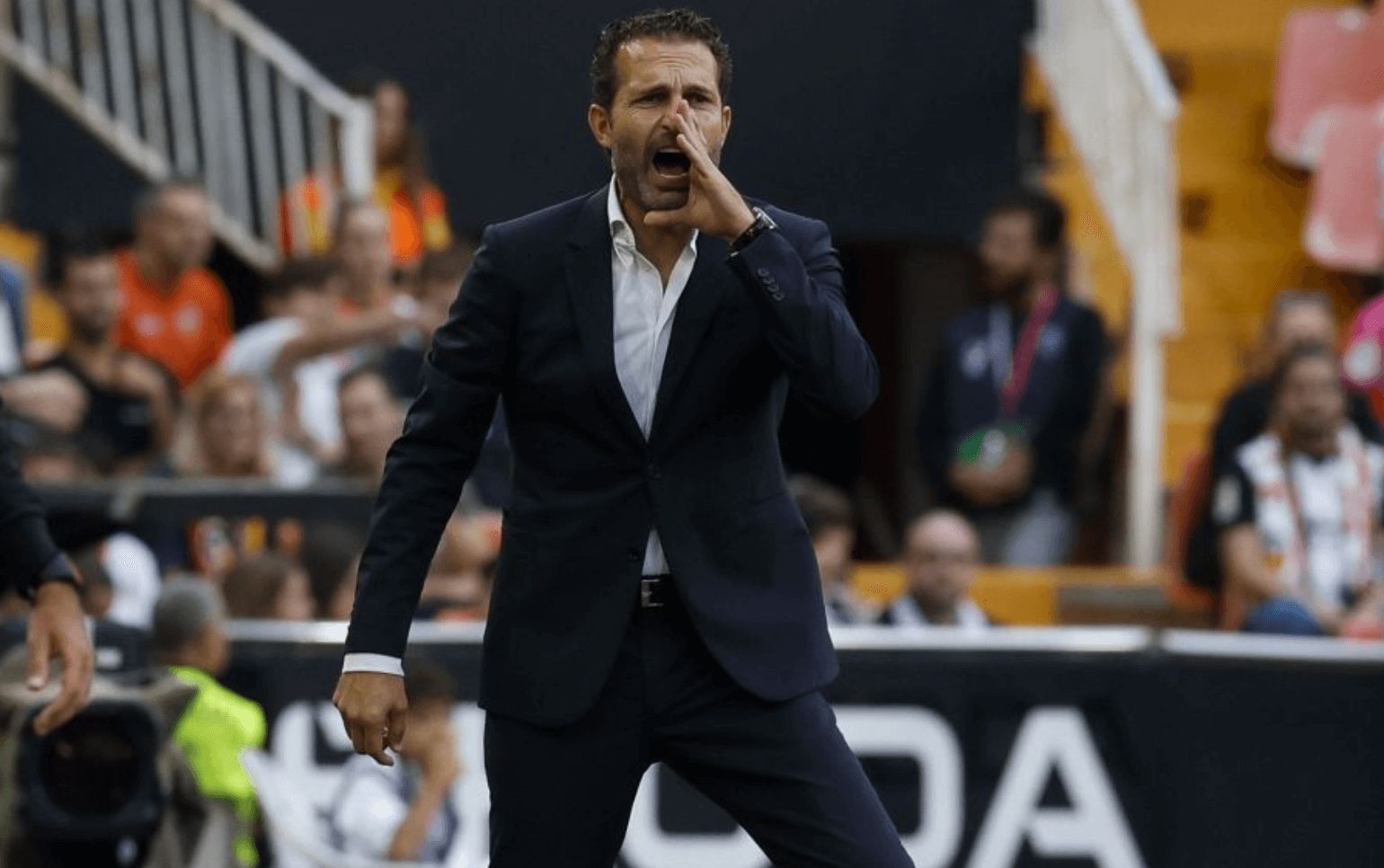  Rubén Baraja, ante el Girona FC.