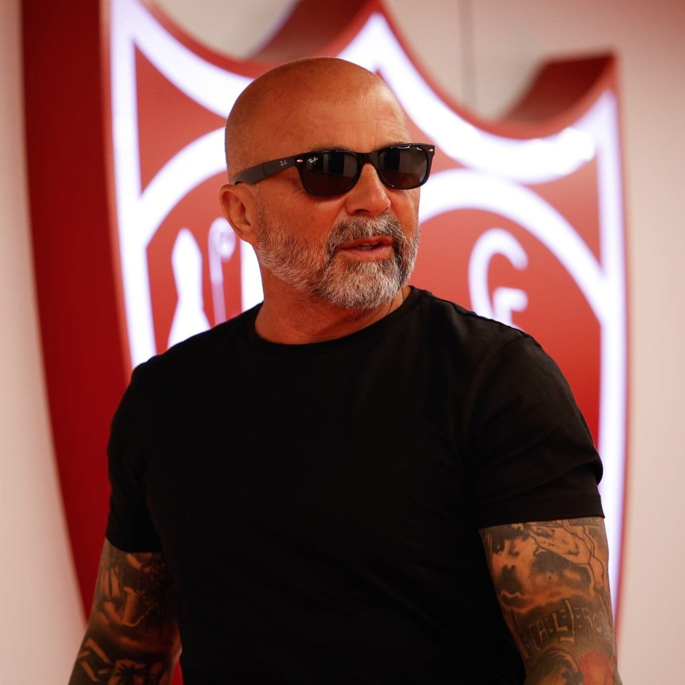  Sampaoli, antes del Sevilla-Athletic.