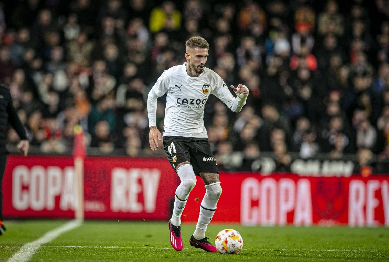  Samu Castillejo, en el Valencia CF - Athletic.